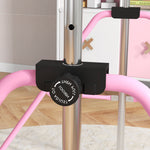 Adjustable Height Foldable Kids Gymnastics Bar With Non-slip Mats | Pink