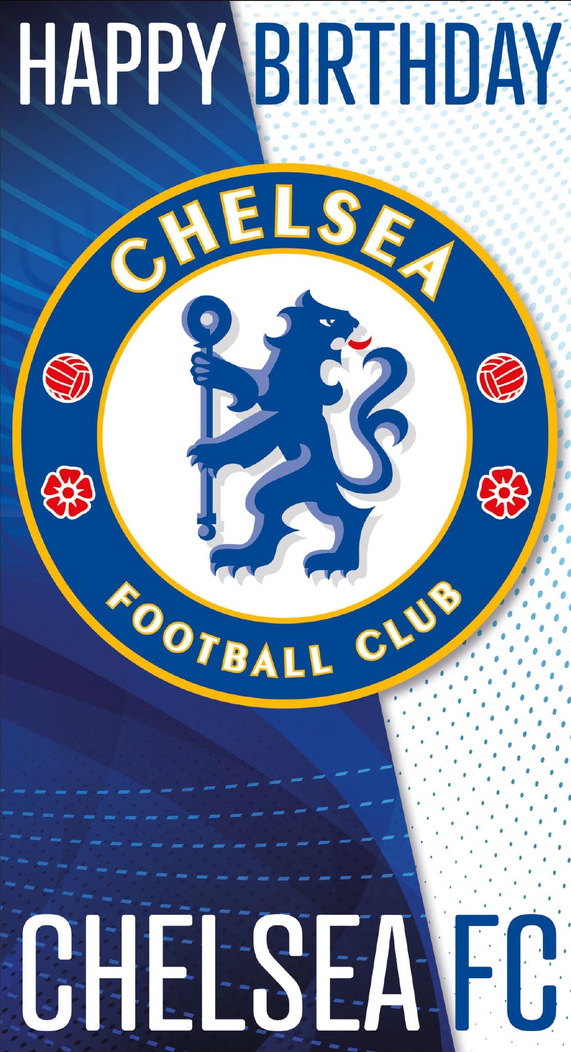 Chelsea FC Crest Birthday Card Official Product