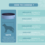 Pawhut Pet Paddling Pool Cat Dog Indoor/ Outdoor Foldable 120cm Diameter | Blue