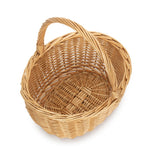 Wicker Shopping Basket Buff Willow Oval Shopper | Brown