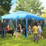 6 X 3m Pop Up Party Tent Canopy With 6 Removable Sidewalls | Blue