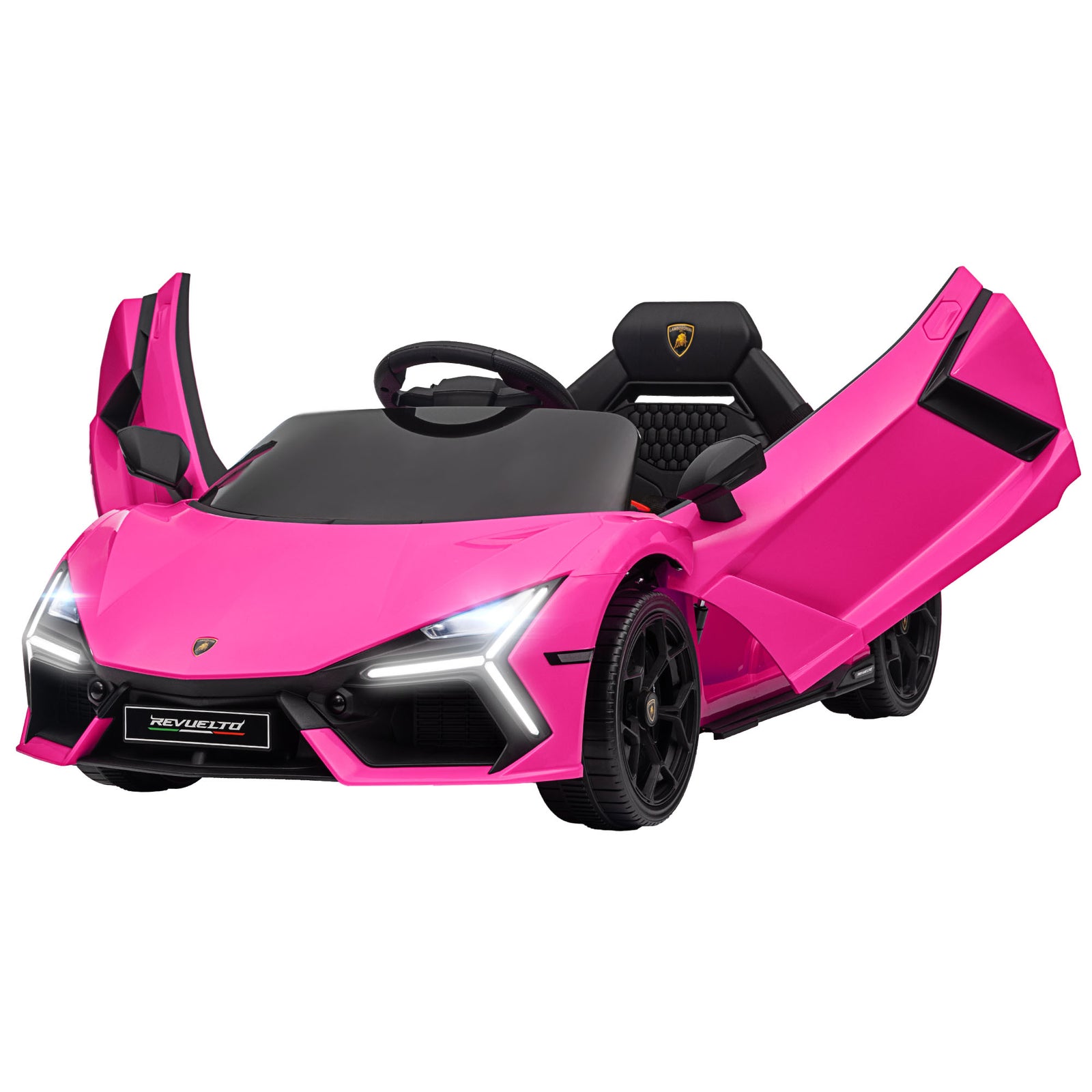 Lamborghini Revuelto Licensed Ride On Car W/ Suspension | Pink