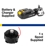Cordless Grass Strimmer 20v  Rechargeable Garden Grass Trimmer With 1 Spool, Battery And Charger Included