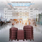 Large 29" Hard Shell Bubble Design Check-in Suitcase Hold Luggage Bag 20kg+ | Large | Burgundy