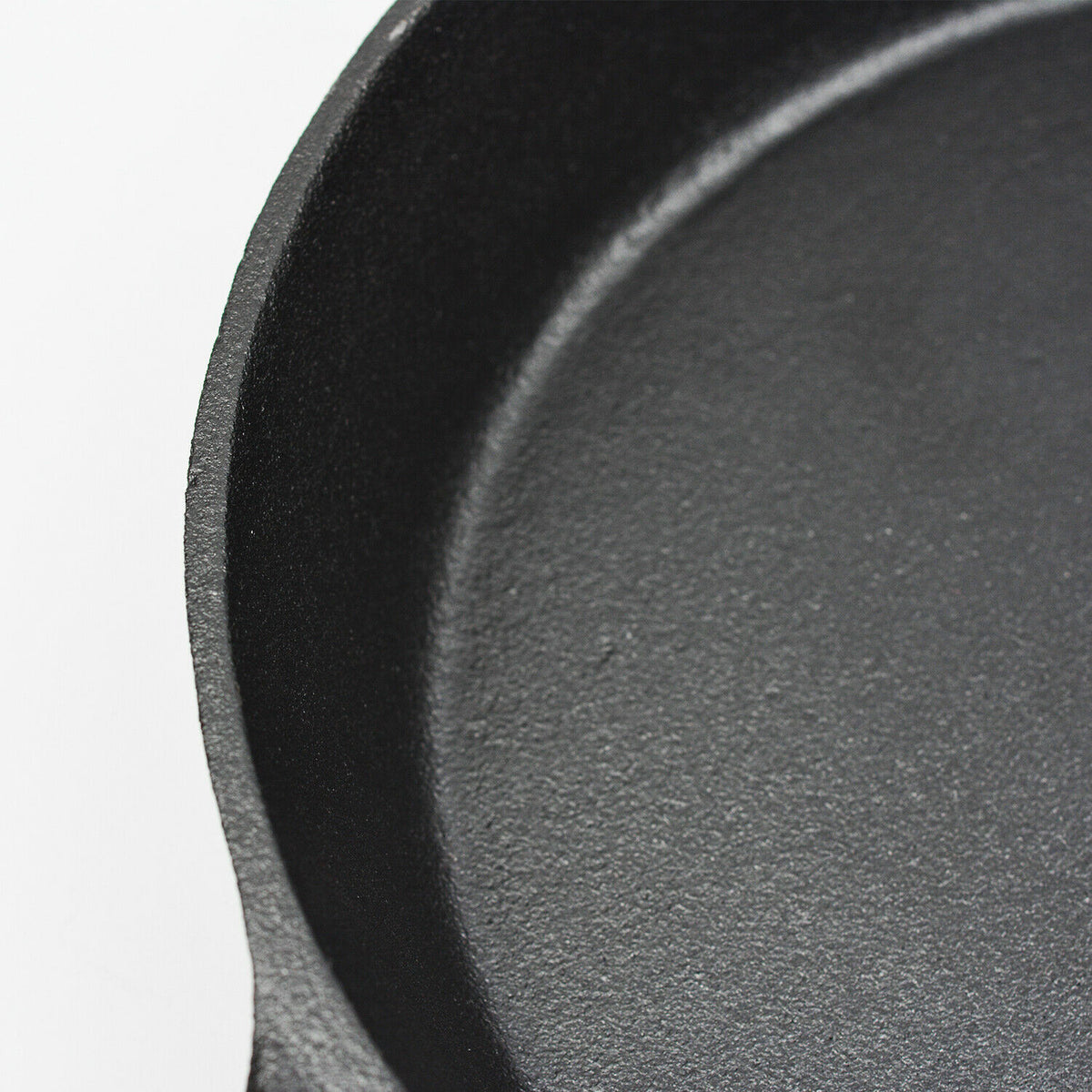 Frying Pan Non Stick Cast Iron 30cm Steak Skillet Round Bbq Grill Camping | Black