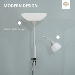 Mother-child Floor Lamp Duo Light Steel Frame 2 Switches