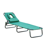 Garden Sun Lounger Folding Recliner Chair