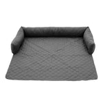 75x75cm Waterproof Pet Bed Furniture Protector Mat Dog Sofa Cover With Pillow | Dark Grey