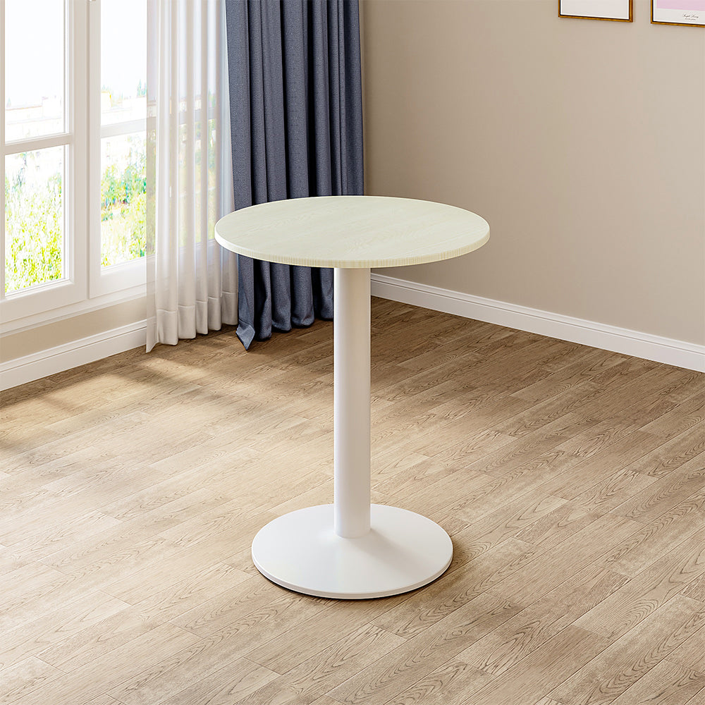 60cm Dia X 72cm H Round Cafe Table With Metal Base | 60cm x 60cm | White