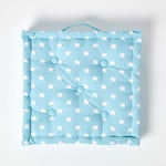 Cotton Stars Floor Cushion | 40cm x 40cm | Blue