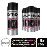 Limited Fifa No 10 Deodorant Anti-perspirant Spray 72h Protection 150ml, 6 Pack