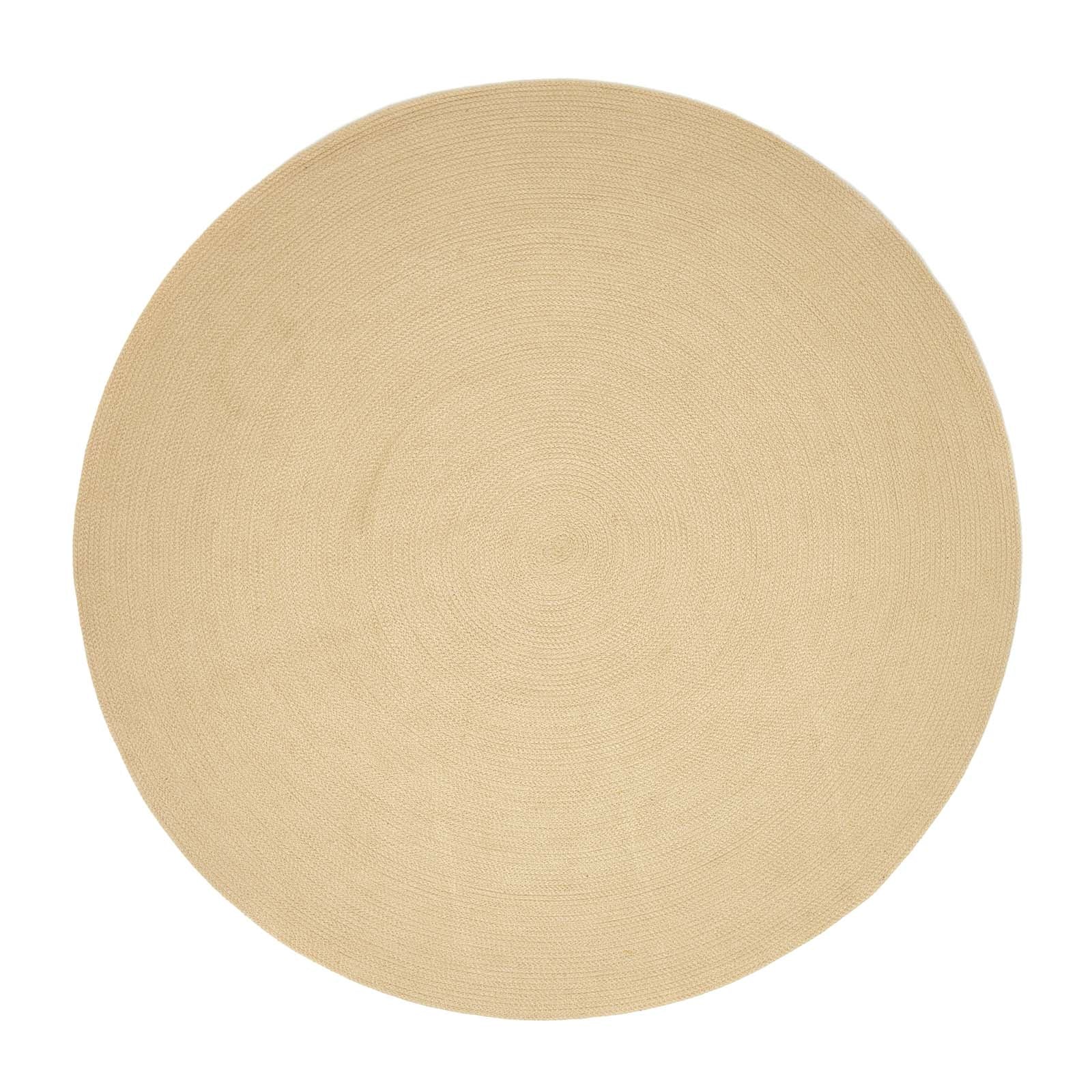 Handmade Woven Braided Oval Rug | 150cm | Linen
