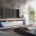 Nova Tv Unit 200cm With Led Lights | Natural Oak