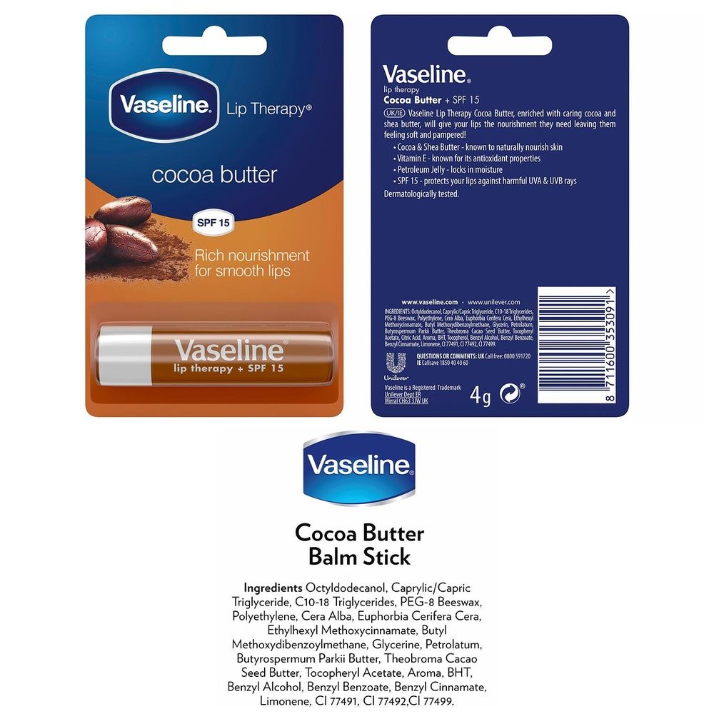 Lip Therapy Balm Sticks, Cocoa Butter 4gm Moisturizing Lip Care | Set-of-2