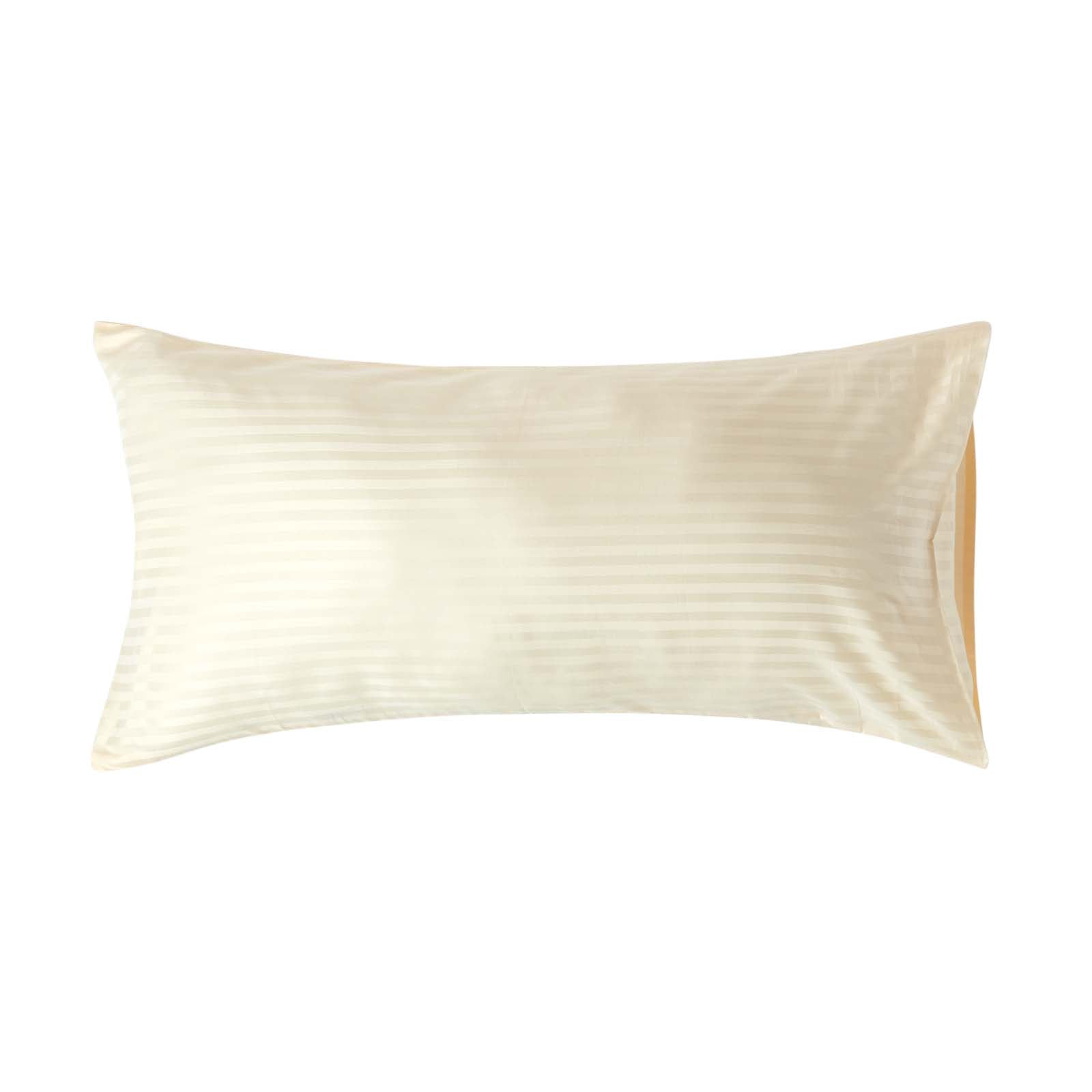 Egyptian Cotton Satin Stripe Housewife Pillowcase 330 Tc | King Pillow Case | Pastel Yellow