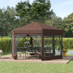 4x4m Garden Gazebo Tent Outdoor Metal Adjustable Sunshade