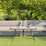 Aquatex Glass Garden Table Curved Frame With Parasol Hole
