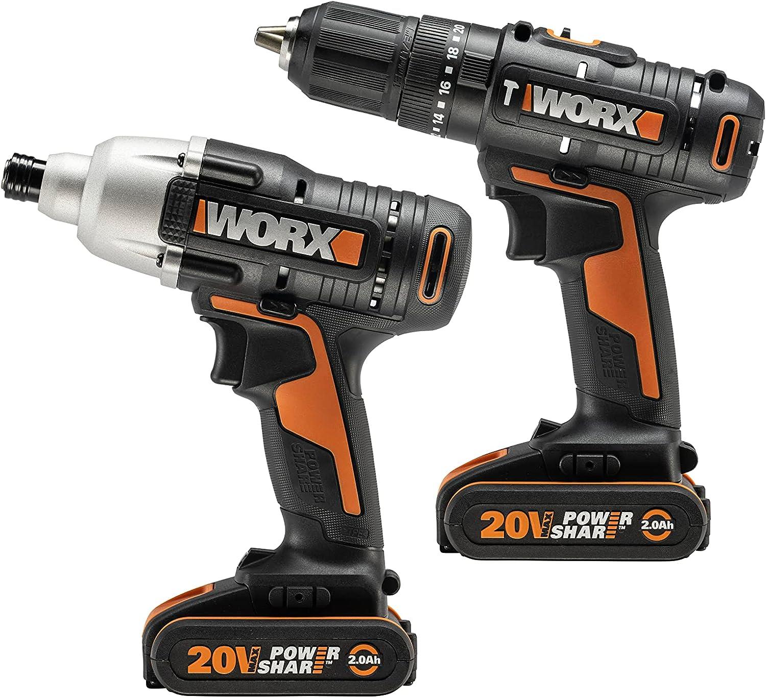 WX902 Twin Cordless Drill & Impact Driver 2 X 18v 2ah Battery & Charger