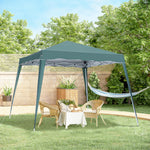 Slant Leg Pop Up Gazebo With Carry Bag, Height Adjustable | Green