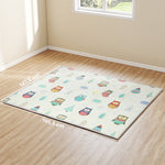 AIYAPLAY Baby Play Mat Double-sided, Kids Floor Mat, Car Track And Owl Theme