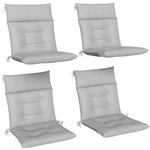 Garden Chair Cushions Set Of 4, Waterproof Seat Pads | Light Grey