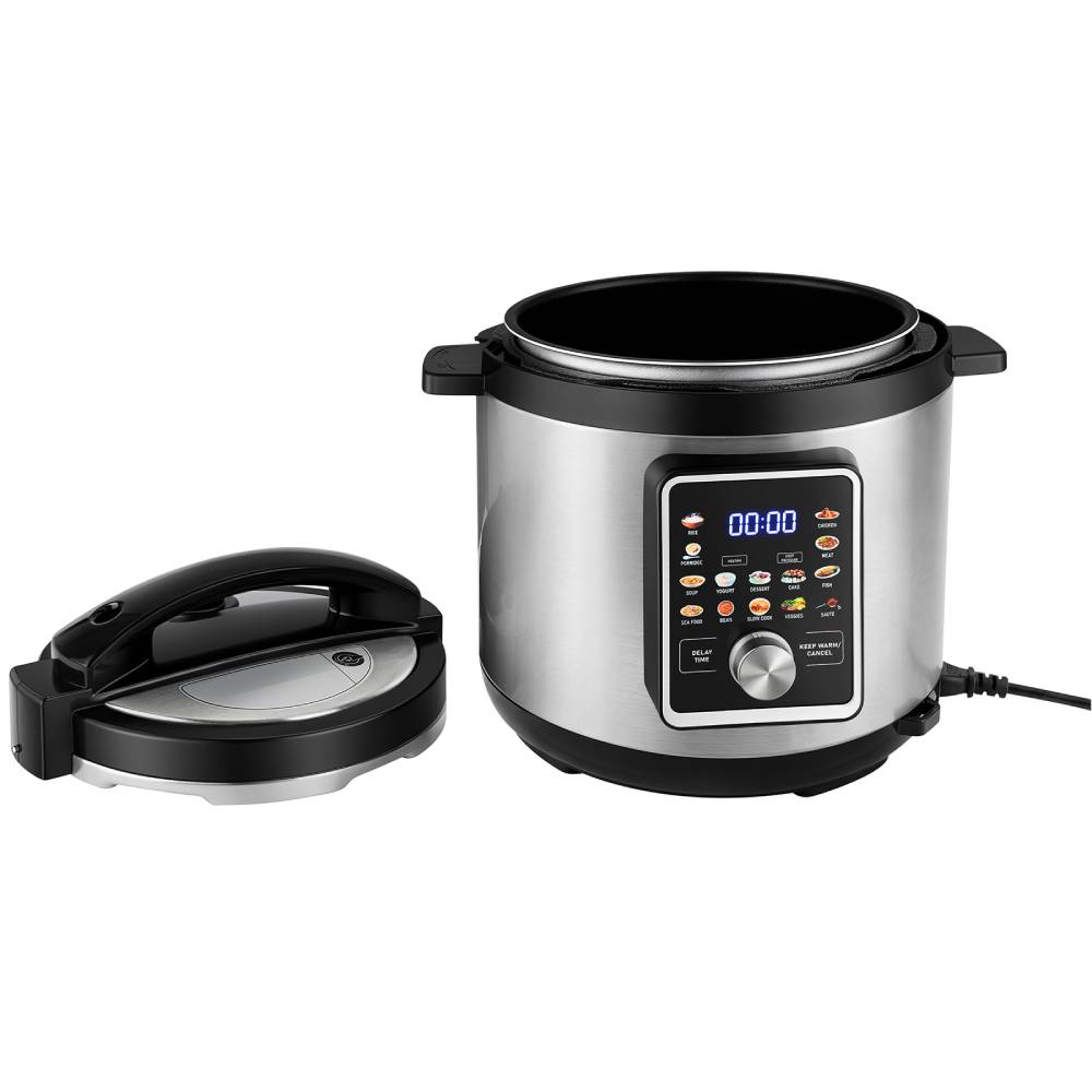 8l Smart Electric Pressure Cooker With Knob & Touch Screen, 1300w Multi Cooker, Non-stick Inner Pot