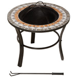 60cm Fire Pit W/ Mosaic Outer & Poker