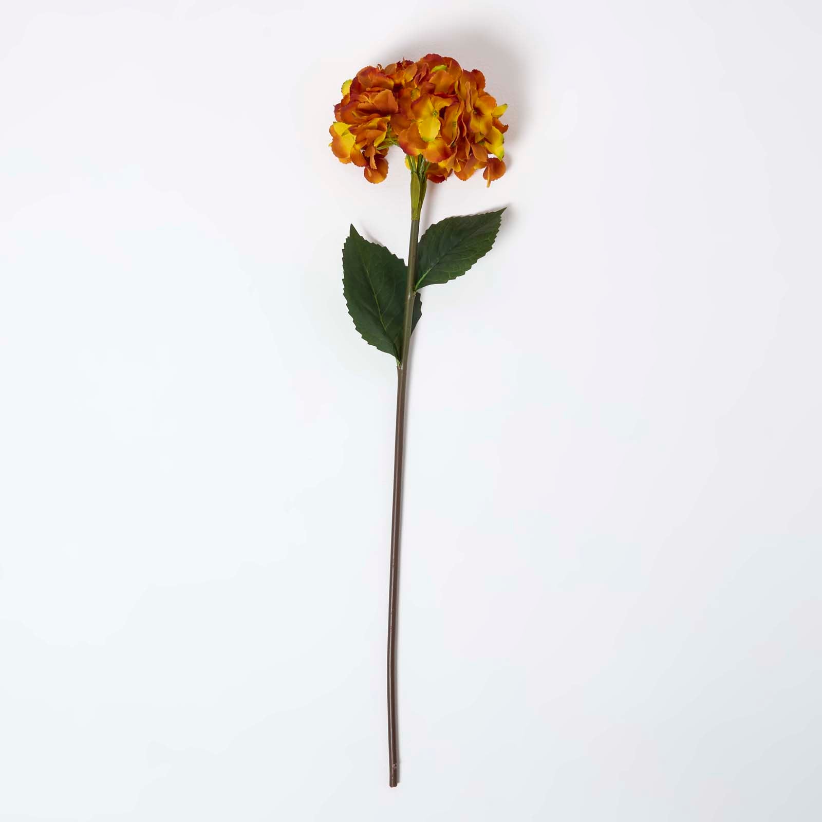 Artificial Orange Hydrangea Stem, 81 Cm