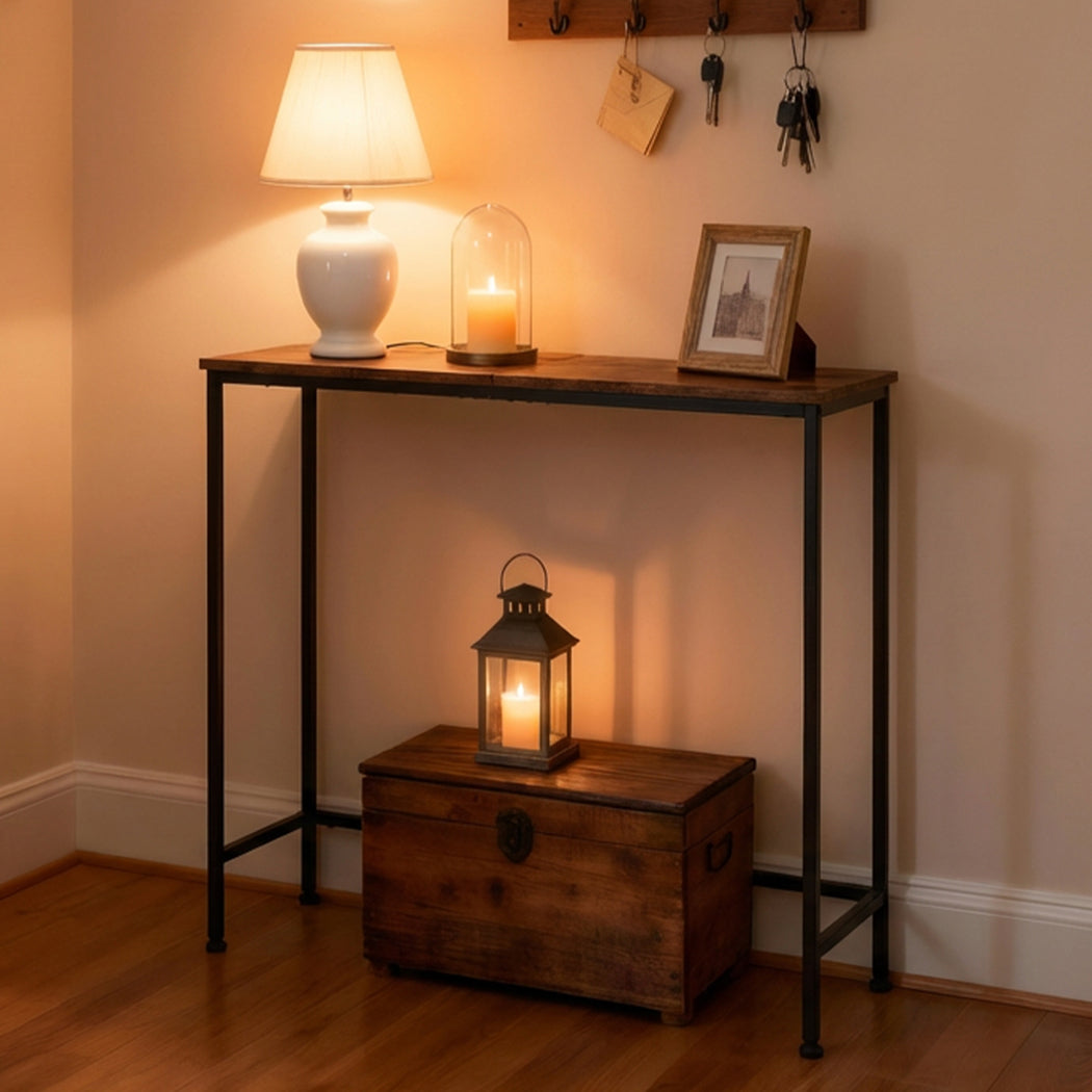 Levede Narrow Console Table Slim Entryway Hallway Sofa Table Display Shelf Industrial