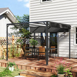 3 X 3(m) Pergola With Retractable Roof & Roller Shade | Dark Gray