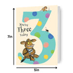 Age 3 Birthday Card Official Product