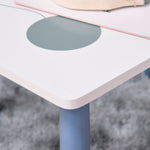 3 Pcs Kids Table & Chairs Dining Set Wood Legs Safe Corners Stars Seating