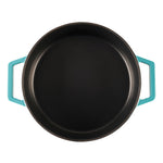 Cast Iron Casserole Set Of 2 26cm & 28cm / 4.3l & 5.8l Dishes Oven Proof Enamelled Cast Iron Pans With Lids | Blue