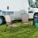 Folding Chairs Set Of 2, Garden Chair With Armrest
