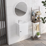 Bathroom Vanity Unit With Basin, Wall Mounted Wash Stand | One Size | White