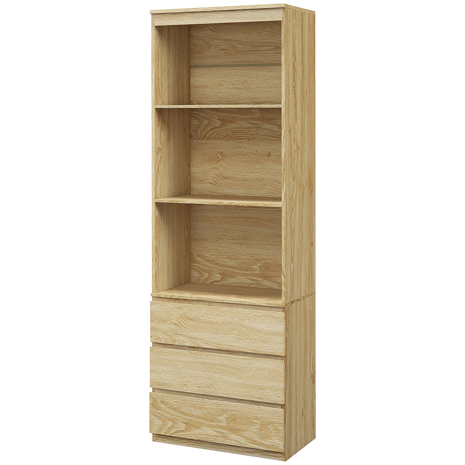 180cm Tall Bookshelf With Storage Free Standing | One Size | Brown