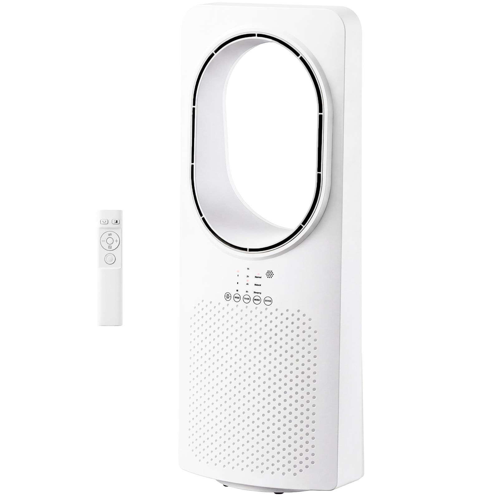 HOMCOM Bladeless Tower Fan With Oscillating, 3 Speeds, 3 Modes, 15h Timer