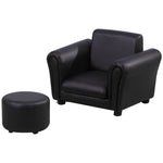 Kids Sofa Chair Set Armchair Seating Seat Bedroom Playroom Stool | Black