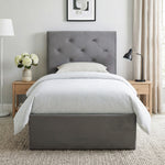 Bed Frame Gas Side Lift Under Bed Storage | Single | Dark Grey