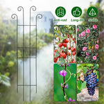4-pack Metal Garden Fence Panels, Outdoor Border Fencing With Scroll Design, Rust-resistant Wire Lawn Edging