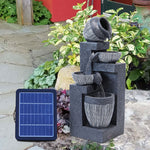 Outdoor Led Water Fountain Decor With Pump Solar Power
