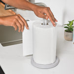 Recycled Kitchen Roll Holder - Stone Kitchen Sink Organiser - Integrated Dishcloth Rail - Made in the UK