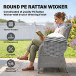 4 Pcs Outdoor Rattan Sofa Set, Wicker Sectional Sofa Set