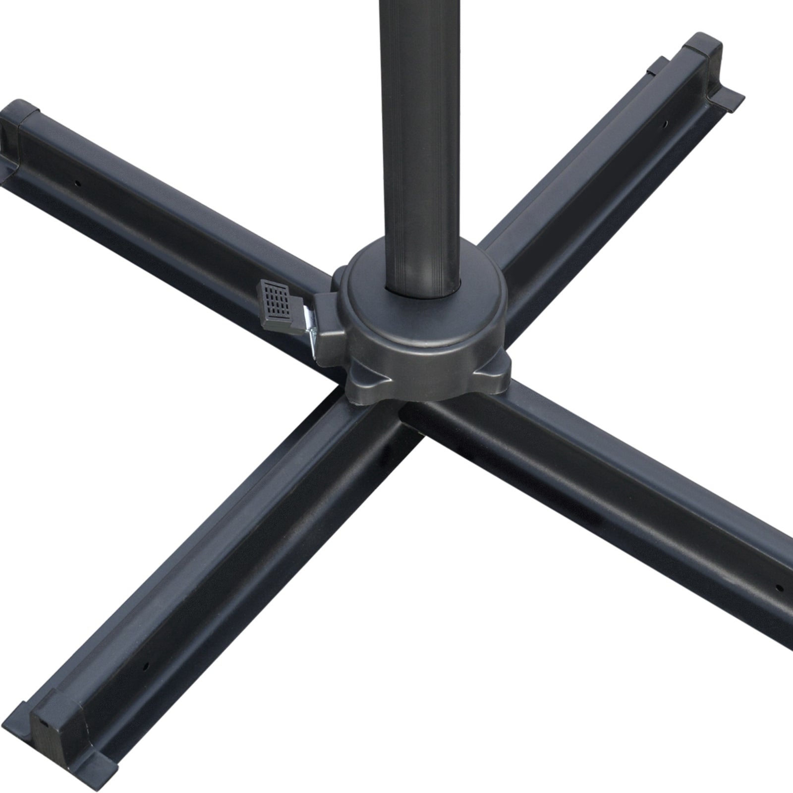 2.7x2.7m Cantilever Parasol W/ 360° Crank Handle Tilt | Dark Gray