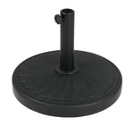 20kg Heavy-Duty Round Umbrella Base with Leaf-Effect Design