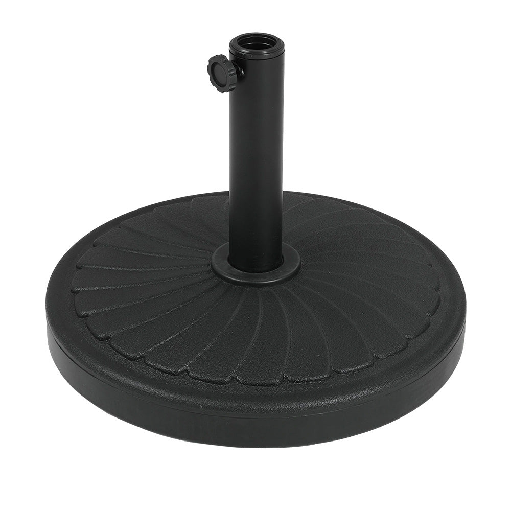 20kg Heavy-Duty Round Umbrella Base with Leaf-Effect Design