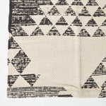 Delphi Geometric Style 100% Cotton Printed Rug | 150cm x 220cm | Black & White