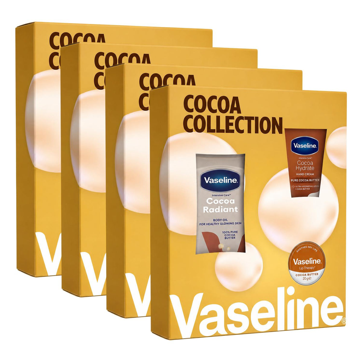 Cocoa Treats Trio Gift Set: Oil, Cream & Lip Balm | Set of 4