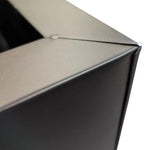 Zinc Galvanised Tall Square Planter | 32cm x 32cm x 75cm | Matte Black