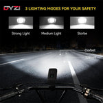 Dyzi Usb Rechargeable Bike Front Light: 4 Modes Daylight Sensor